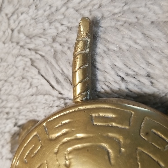 VINTAGE BRASS TURTLE TRINKET BOX, 6 5" x 3", Good Condition - Picture 4 of 7